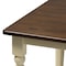 Baxton Studio Napoleon Buttermilk and "Cherry" Brown Finishing Wood Dining Table 126-6943 - alternate 6